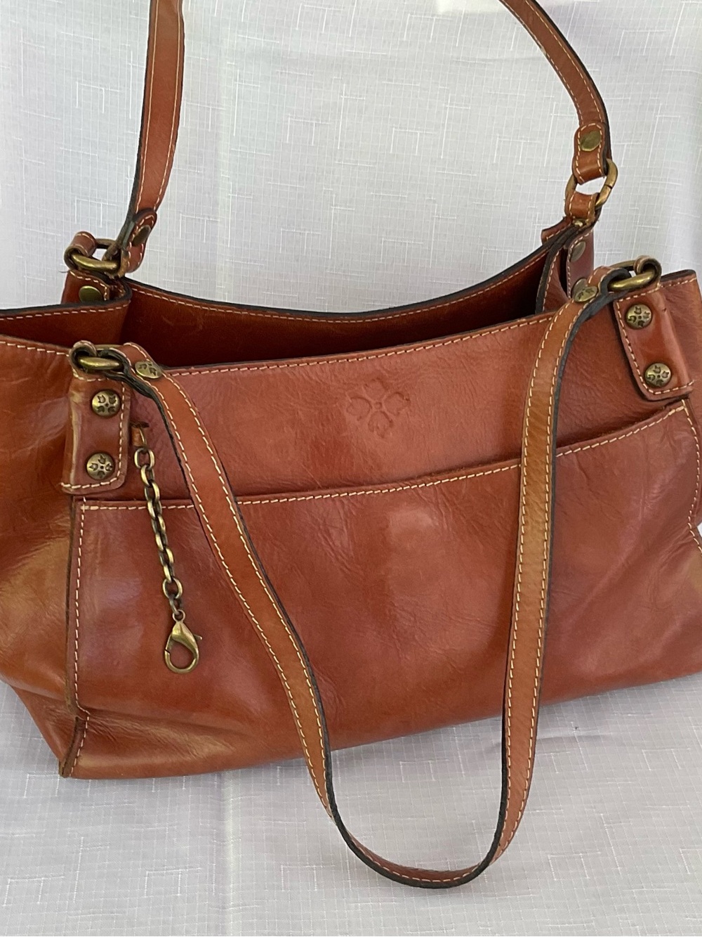 Patricia Nash Romina Tan Leather Shoulder Tote